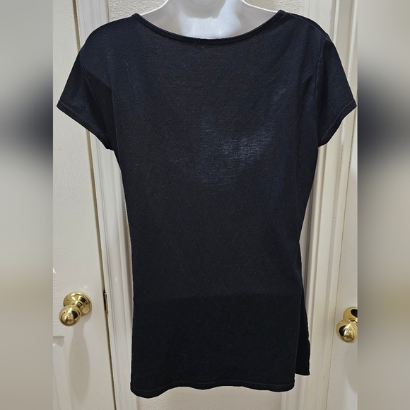 Elegant Black Wrap Top Size Extra Small 17 Inch Pit To Pit EUC - Picture 4 of 4